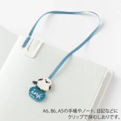 Embroidered Bookmark with Clip: Bird
