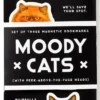 Moody Cats Magnetic Bookmark Set