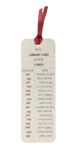 Paper Bookmark Library Card