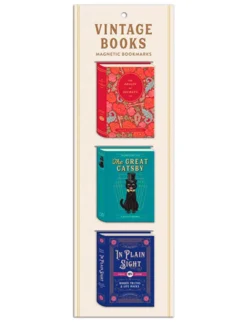 Vintage Books Shaped Magnetic Bookmarks