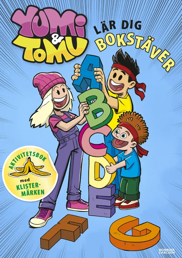 Yumi & Tomu lär dig bokstäver - aktivitetsbok med klistermärken